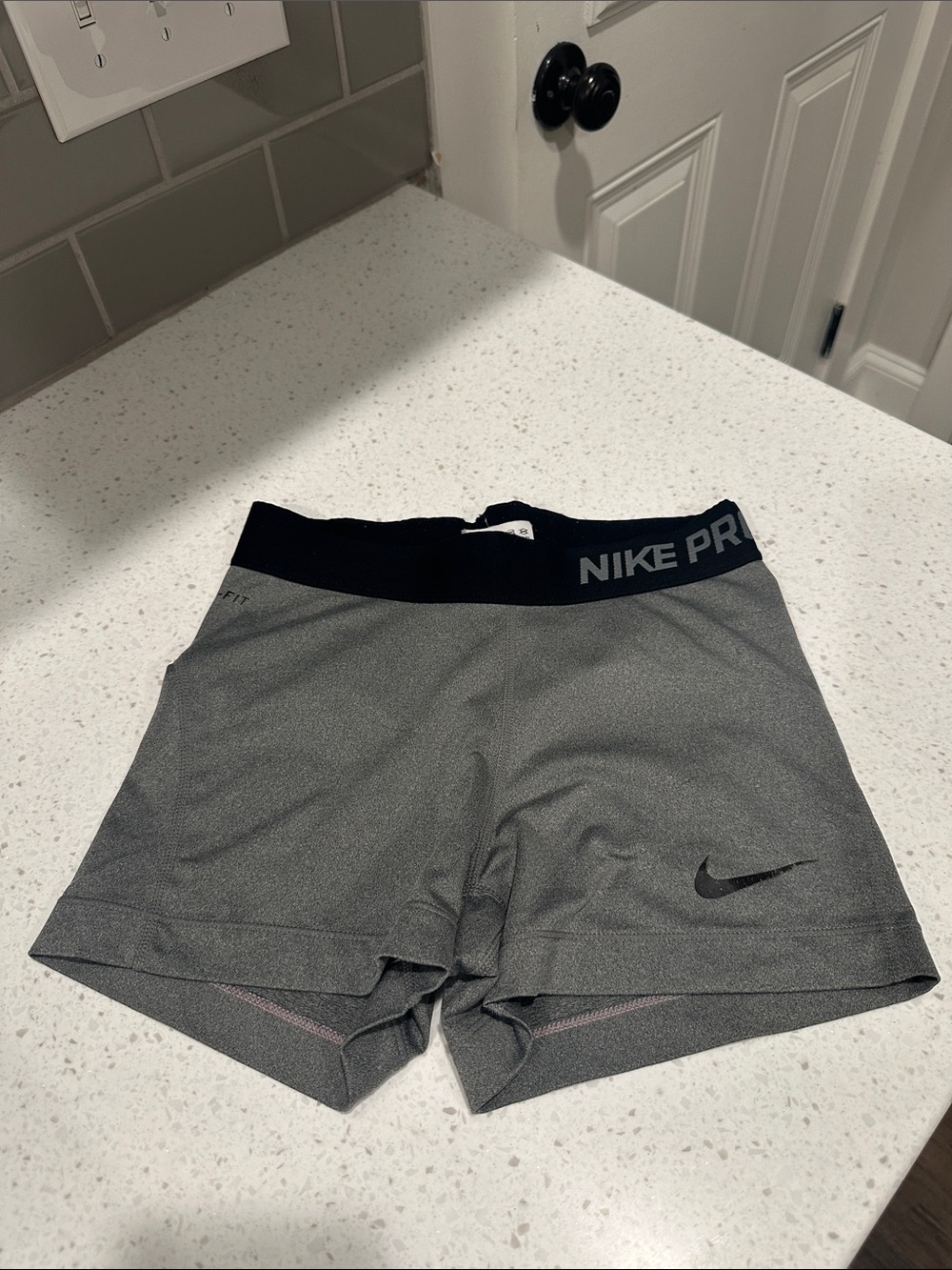 Nike Pro Women's Black and Gray Compression Bike Shorts